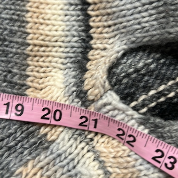 Lineamaglia Gray Black Peach Wool Blend Shrug Cardigan Italy Made Sz M EUC - Picture 8 of 9